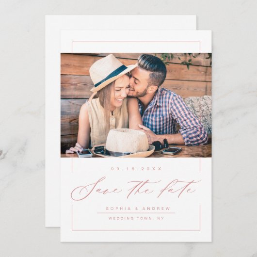 Vat sparen de DatumKaart Save The Date (Voorkant / Achterkant)
