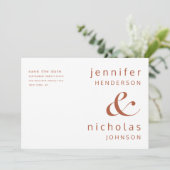 Vat sparen de DatumKaart Save The Date (Staand voorkant)