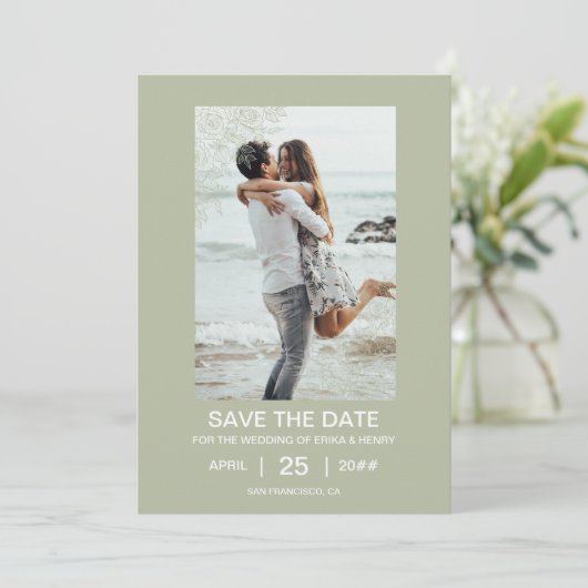 Vat sparen de DatumKaart Save The Date (Staand voorkant)