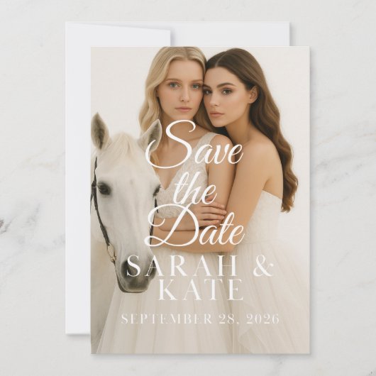 Vat sparen de DatumKaart Save The Date (Voorkant)