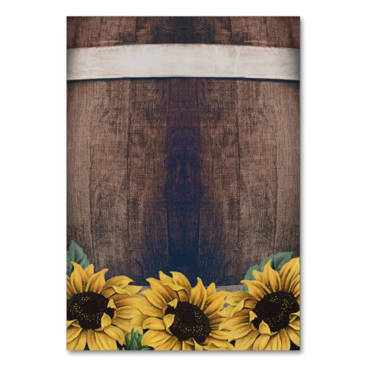 Vat Zonnebloem Bruiloft Behuizing Kaarten (Achterkant)