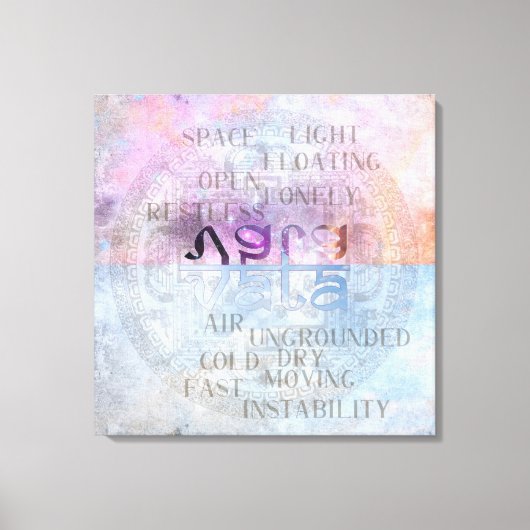 VATA DOSHA - Ingewikkeld Canvas (Voorkant)
