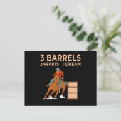 Vaten harsen paarse raceweerbarstjes met racepaard aankondigingskaart (Staand voorkant)