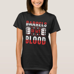 Vaten in mijn bloed houdt van barrel horse rijden t-shirt