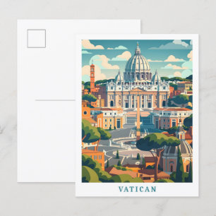 Vaticaan Elegant Art Vintage Travel Briefkaart