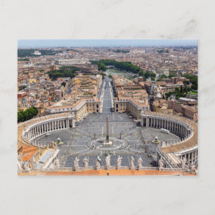 Vaticaan, Italië: Luchtbeeld van het Sint-Peterspl Briefkaart