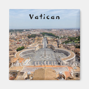 Vaticaan, Italië: Luchtbeeld van het Sint-Peterspl Magneet