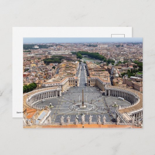 Vaticaan, Italië: Sint-Peter's uitzicht op het ple Briefkaart (Voorkant / Achterkant)