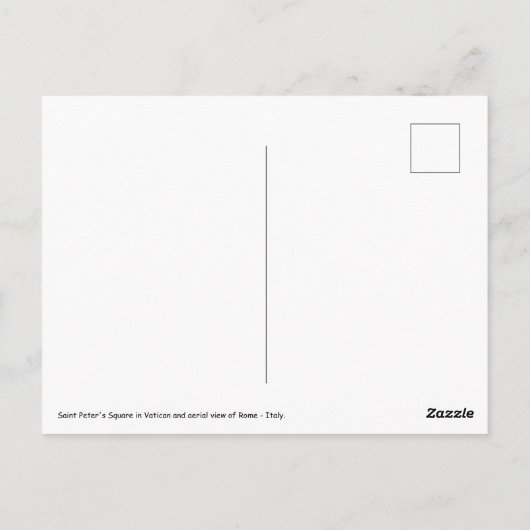 Vaticaan, Italië: Sint-Peter's uitzicht op het ple Briefkaart (Achterkant)