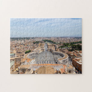 Vaticaan, Italië: Sint-Peter's uitzicht op het ple Legpuzzel
