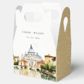 Vaticaan Rome Waterverf Landschap Weddenschap Bedankdoosjes (Geopend)