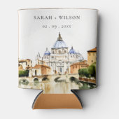 Vaticaan Rome Waterverf Landschap Weddenschap Blikjeskoeler (Voorkant)