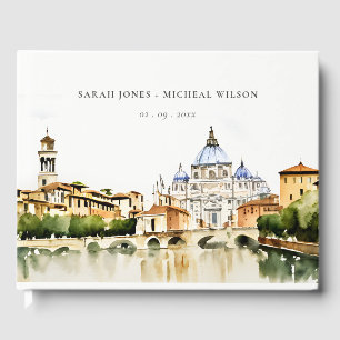 Vaticaan Rome Waterverf Landschap Weddenschap Gastenboek
