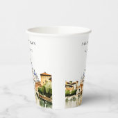 Vaticaan Rome Waterverf Landschap Weddenschap Papieren Bekers (Links)