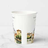 Vaticaan Rome Waterverf Landschap Weddenschap Papieren Bekers (Rechts)