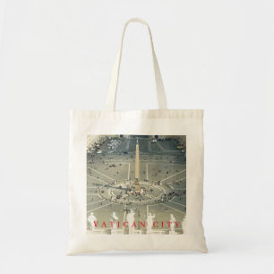Vaticaan St.Peter's Square obelisk uitzicht canvas Tote Bag