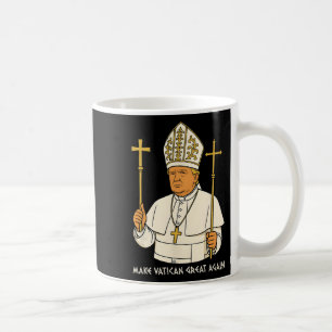 Vaticaan weer groot grappig Paus Trump Retro Ch Koffiemok