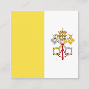 Vaticaanstad Heilige Stoel Vlag Emblem Vierkante Visitekaartje