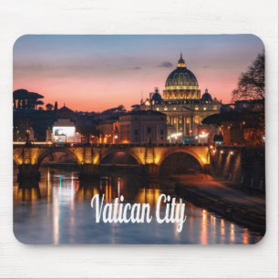 Vaticaanstad in de nacht rooms-katholieke kerk muismat
