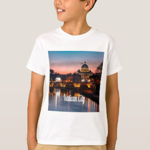 Vaticaanstad in de nacht rooms-katholieke kerk t-shirt
