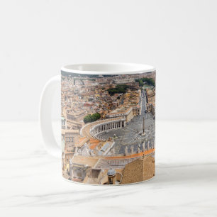 Vaticaanstad, Italië: bovenaanzicht van het Sint-P Koffiemok