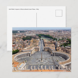 Vaticaanstad, Italië: Luchtbeeld van het Sint-Piet Briefkaart