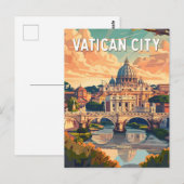 Vaticaanstad Reizen Kunst Vintage Briefkaart (Voorkant / Achterkant)