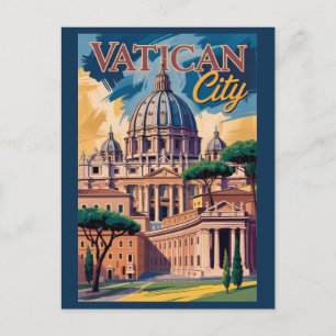 Vaticaanstad Schilderachtige Illustratie Reis Kuns Briefkaart