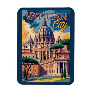 Vaticaanstad Schilderachtige Illustratie Reis Kuns Magneet
