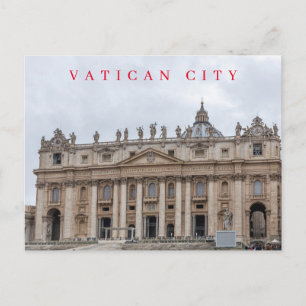 Vaticaanstad Sint-Pieter Basiliek vooraanzicht ans Briefkaart
