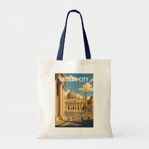 Vaticaanstad Sint-Pietersplein Illustratie Reizen Tote Bag