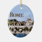 Vaticaanstad vanuit Tiber River textROME Keramisch Ornament (Rechts)