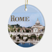 Vaticaanstad vanuit Tiber River textROME Keramisch Ornament (Links)