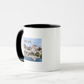 Vaticaanstad vanuit Tiber River    textVATICAN Mok (Voorkant links)