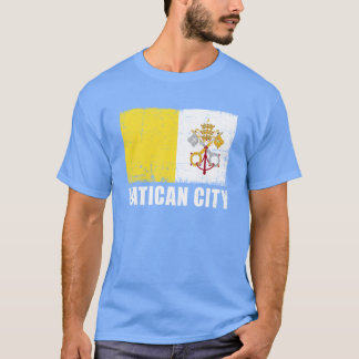 Vaticaanstad Vlag Grunge Land Vlag Vaticaanstad T-shirt