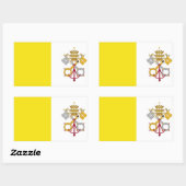 Vaticaanstad vlag rechthoekige sticker (Vel)
