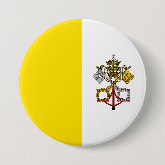 Vaticaanstad Vlag Ronde Button 7,6 Cm (Voorkant)