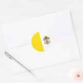 Vaticaanstad Vlag Ronde Sticker (Envelop)