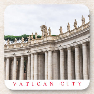 Vatican Cité Colonnade vue dessous de verre