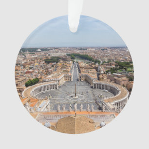 Vatican, Italie : vue aérienne de la place Saint-P