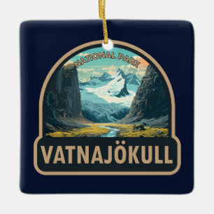 Vatnajokull Nationaal Park IJsland Reizen  Keramisch Ornament