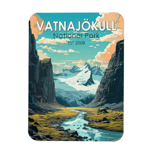 Vatnajokull Nationaal Park IJsland Reizen  Magneet (Verticaal)