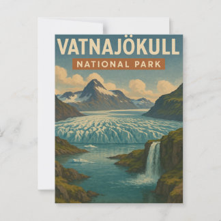 Vatnajokull Nationaal Park IJslandse Reis Briefkaart
