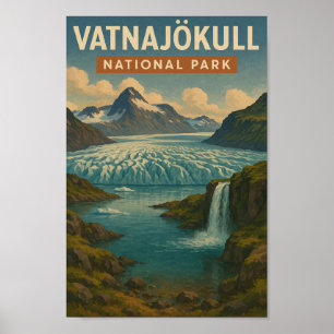 Vatnajokull Nationaal Park IJslandse Reis Poster