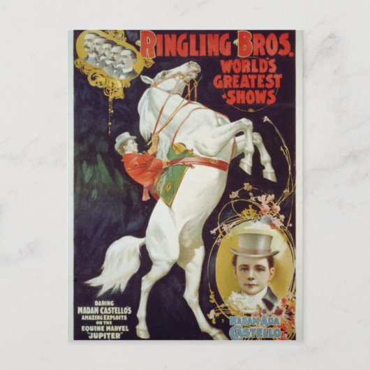 Vaudeville, Circus shows Briefkaart (Voorkant)