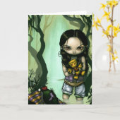 "Vaudou carte de voeux dans bayou" (Fleur jaune)