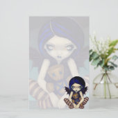 "Vaudou en" papeterie bleue (Debout devant)