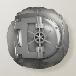vault door zilver rond kussen