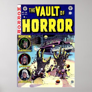 Vault met Horror Comic Book Art  Poster