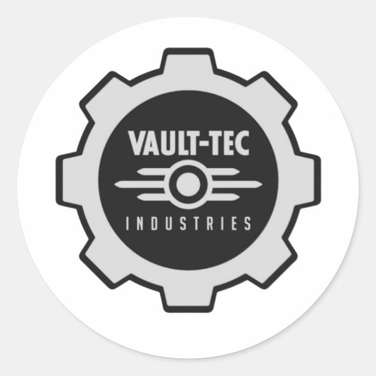 Vault-Tech Ronde Sticker (Voorkant)